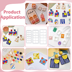 6шт. набор квадратных пластиковых формочек для полимерной глины 3-х размеров&nbsp;CELT-UN0001-05