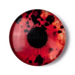 Полукруглый драконий глаз / куполообразные стеклянные кабошоны GGLA-A002-25mm-AB