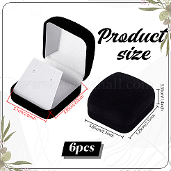 Cajas de almacenamiento para colgantes de joyería flocadas&nbsp;CON-WH0089-181C