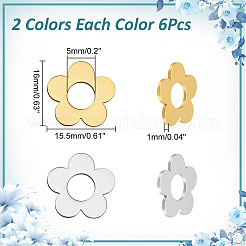 12шт 2 цвета подвески из нержавеющей стали&nbsp;STAS-WR0001-45