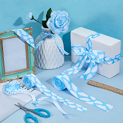 15 ярд 3 стилей полиэстеровых лент с облачным принтом в виде корсажа OCOR-OC0001-76