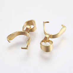 304ステンレススチールピンチベイル  ゴールドカラー  14.5mm  穴：4x3.5mm  ピン：0.6mm  保釈：9.5x2.5ミリ&nbsp;X-STAS-G174-10G