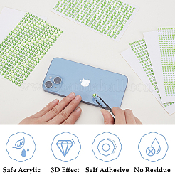 4 feuille de 4 styles d'autocollants nacrés acryliques pour loisirs créatifs&nbsp;DIY-SP0002-64C