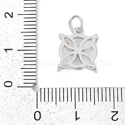 Латунные микропаве прозрачные кубические циркониевые подвески&nbsp;KK-G522-37P