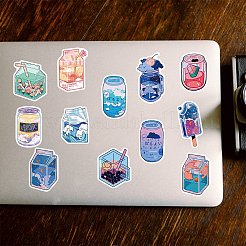 Набор бумажных наклеек для бутылок с мультяшными бутылками&nbsp;LS-DIY-G066-06