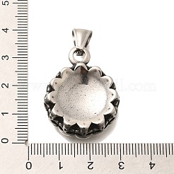 304ステンレスペンダント  目の形のガラスビーズ付き  フラットラウンド  31.5x25x9mm  穴：7x4mm&nbsp;STAS-R140-06AS-05