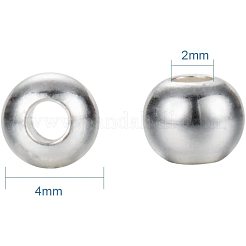 Perline distanziatrici rotonde in ottone con placcatura a cremagliera e placcatura sotto vuoto in PVD&nbsp;KK-PH0004-13S-RS