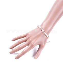 Браслеты из натурального пресноводного жемчуга с бисером BJEW-JB05122-01