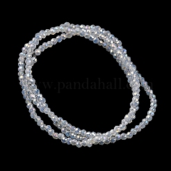 Стеклянные бусины с гальваническим покрытием  EGLA-H107-01A-A03