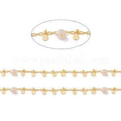 Цепочки из бисера из натурального белого лабрадорита CHC-K012-01G-09