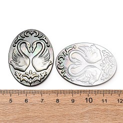 Natürliche schwarze Lippenmuschel geschnitzte Cabochons&nbsp;SHEL-G024-04