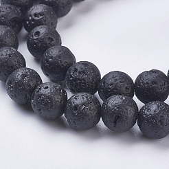 Бусы из натуральной лавы G-J346-37-8mm