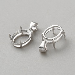 Fassungen für Korbanhänger aus Sterlingsilber&nbsp;STER-WH0008-73A-P