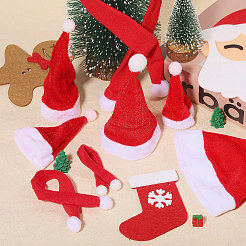 14 шт. 14 стиля рождественского бархатного чехла для бутылки вина AJEW-CA0004-47