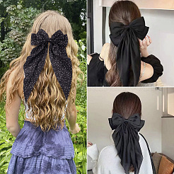 2 шт. 2 стильных заколки-бантики из полиэстера/ткани для женщин и девочек&nbsp;DIY-TA0011-57