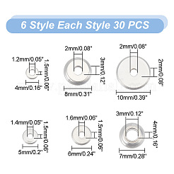 180шт. 6 стиля 202 наборы проставочных бусин из нержавеющей стали&nbsp;STAS-AR0001-67