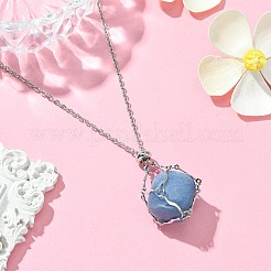 Колье-держатель в виде клетки с кристаллами&nbsp;NJEW-JN04604-02