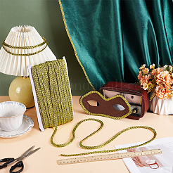 Отделка из металлизированного полиэстерового плетеного кружева&nbsp;OCOR-WH0108-20B