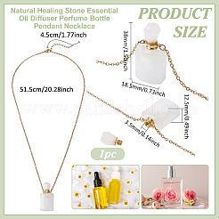 1 шт. ожерелье из натурального кварцевого кристалла в виде флакона для духов&nbsp;NJEW-PH0001-37B-02