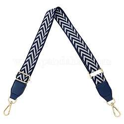Manici regolabili per borse in tessuto di cotone, con ganci girevoli in lega, per accessori per la sostituzione della borsa, Blue Marine, 84~136.8x3.7cm