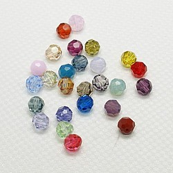 Austrian Crystal Beads, Faceted, 5000 Round, Mixed Color, 8mm, Hole: 1.2mm