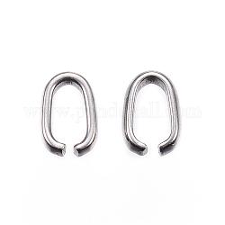 304 Stainless Steel Quick Link Connectors, Linking Rings, Oval, Stainless Steel Color, 7x5x2mm