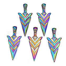 Ciondoli in lega color arcobaleno, cadmio & nichel &piombo libero, forme di spada, 47x20x9.5mm, Foro: 6 mm