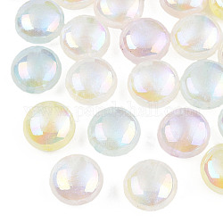 Beschichtung Acryl-Perlen, perlig, Flachrund, Mischfarbe, 18x11 mm, Bohrung: 3 mm