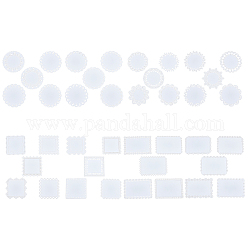 Benecreat 4 set di carte in pizzo di 4 stili, per album, torta, matrimonio, decorazione da tavola table, bianco, 1 set / stile