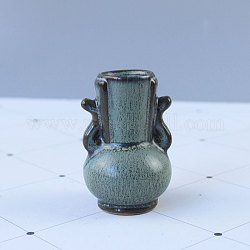 Mini vases floraux en céramique de style chinois ancien pour la décoration intérieure, petits vases à boutons floraux pour centre de table, aigue-marine moyenne, 47x47x70.5mm
