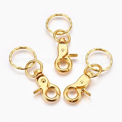Hebillas giratorias de hierro con anillos de llaves, dorado, 67x25mm