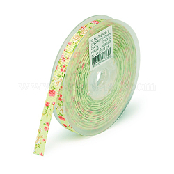 Blumen einseitig bedruckten Polyester Grosgrainbänder, hellgrün, 1-1/2 Zoll (38 mm), etwa 100 yards / Rolle (91.44 m / Rolle)