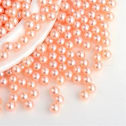 Abalorios de acrílico de la perla de imitación, ningún agujero, redondo, arena marrón, 1.5~2mm, aproximamente 10000 unidades / bolsa