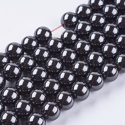 Magnetici sintetici ematite fili, grado a, tondo, nero, 8mm, Foro: 1 mm, 15.5 pollice