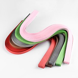 Bandes de papier quilling, couleur mixte, 530x10mm, à propos 120strips / sac