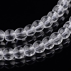 Glas runde Perlen Stränge, Transparent, 4x3 mm, Bohrung: 1 mm, ca. 99 Stk. / Strang, 11.8 Zoll