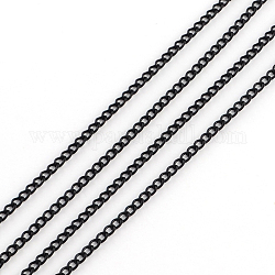 Électrophorèse des mailles chaînes de fer sans soudure, avec bobine, noir, 3.5x2.5x0.7mm, environ 328.08 pied (100 m)/rouleau