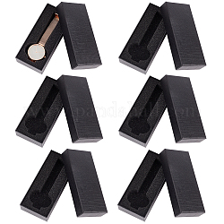 厚紙ウォッチボックス  内部のスポンジ  長方形  ブラック  14.5x6.5x3.2cm  内径：13.9x5.9x2.6のCM