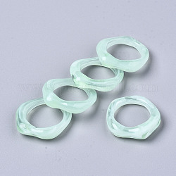 透明樹脂指輪  天然石風  アクアマリン  usサイズ6 3/4(17.1mm)