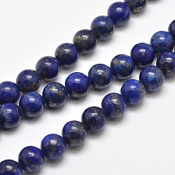 Chapelets de perles rondes en lapis-lazuli naturel, 12mm, Trou: 1mm, Environ 32 pcs/chapelet, 15.5 pouce