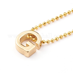 Латунные кулоны, с шаровыми цепей, золотые, letter.g, 16.14 дюйм (41 см)