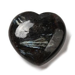 Натуральные пальмовые камни глаукофана, исцеленный камень, сердце, 32.5x35x15.5 мм