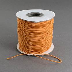 Cordon elástico redondo, con exterior de nylon y el caucho en el interior, naranja oscuro, 2mm, alrededor de 43.74 yarda (40 m) / rollo