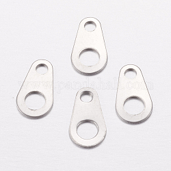 Attaches ovales en 201 acier inoxydable, connecteurs d'extension de chaîne, ovale, couleur inoxydable, 9x5x0.4mm, trou: 1.5 mm et 2.5 mm