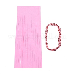 Bandiera della nappa della carta, con corda di cotone, perla rosa, 335mm