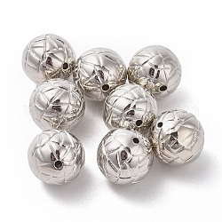 Ccb Kunststoff-Perlen, Runde, Ball, Platin Farbe, 17.5 mm, Loch: 1.8 mm