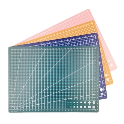 Двухсторонний коврик для резки пластика из ПВХ, прямоугольные, для керамических и глиняных инструментов, прямоугольные, случайный цвет, 30x22 см