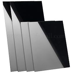 Pandahall elite 4pcs 2 style bricolage panneau acrylique, pour les cartes de conseils de bricolage, rectangle, noir, 2 pièces / style