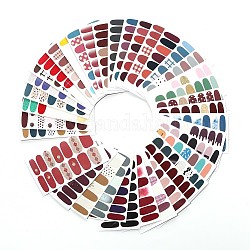 Наклейки с полным покрытием для ногтей, наклейки для ногтей самоклеющиеся, для женщин девушки маникюр украшения ногтей, разноцветные, 10x5.5 см