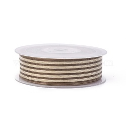 Polyesterband, Streifenmuster, Kaffee, 3/8 Zoll (9 mm), etwa 100 yards / Rolle (91.44 m / Rolle)